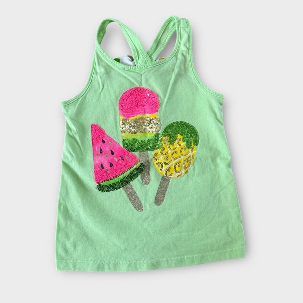 NEW Isaac Mizrahi girls sequin summer fruit tank, XS 4